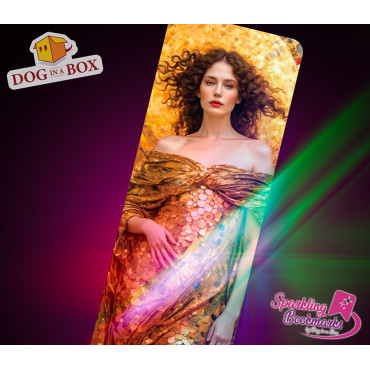 Marque-page Femme en or n.4 - marque-page effet métallisé-holo, marque-page doré style Klimt