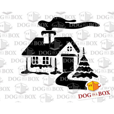 Christmas house stencil - Reusable christmas stencil for wood signs, windows decor and walls