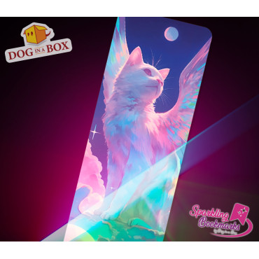 Marque-page chat n.3 - marque-page effet métallisé-holo, idée cadeau pour les amoureux des chats
