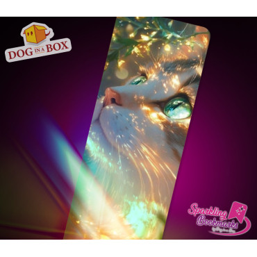 Cat bookmark n.4 - metallic-holo effect bookmark, gift idea for cat lovers