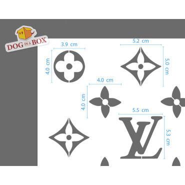Louis Vuitton logo stencil n.5 - Fashion brand logo stencil for painting on walls, fabrics, plastic
