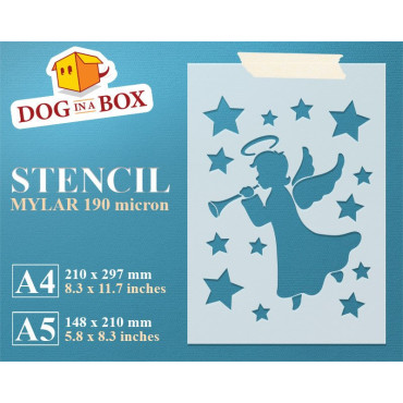 Stencil Angelo di Natale n....
