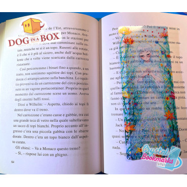 Segnalibro Anime n.1 - Segnalibro trasparente fatto a mano | Effetto vetro, cristallo | Regalo per lettori