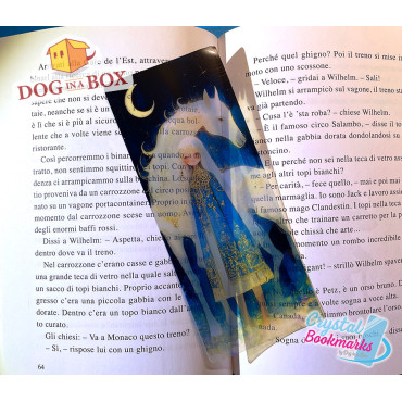 Anime Bookmark n.2 - Handmade Transparent Bookmark | Crystal, Stained glass Effect | Gift for Readers