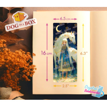 Anime Bookmark n.2 - Handmade Transparent Bookmark | Crystal, Stained glass Effect | Gift for Readers