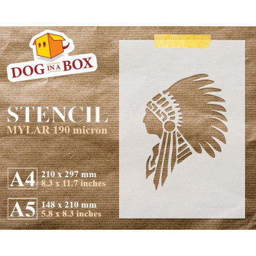 Indian Chief Schablone -...