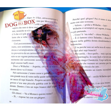 Anime Geisha Bookmark n.4 - Handmade Transparent Bookmark | Crystal, Stained Glass Effect | Japanese bookmark