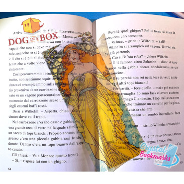 Art Nouveau Bookmark n.2 - Handmade Transparent Bookmark | Crystal, Stained Glass Effect | Art bookmark