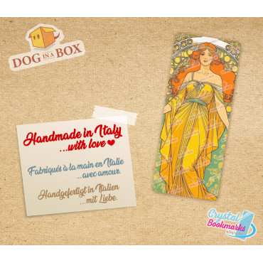 Art Nouveau Lesezeichen Nr. 2 – Handgemachtes transparentes Lesezeichen | Kristall, Buntglas Effekt | Kunst Lesezeichen