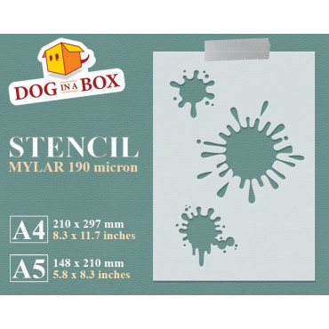 Paint splats stencil n.1 -...
