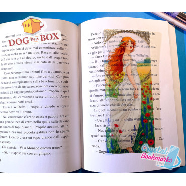 Art Nouveau Bookmark n.3 - Handmade Transparent Bookmark | Crystal, Stained Glass Effect | Art bookmark