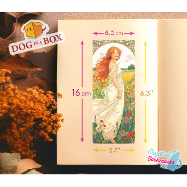 Marque-page Art Nouveau n.3 - Marque-page transparent fait main | Effet vitrail, cristal | Marque-page d'art