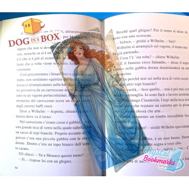 Art Nouveau Bookmark n.4 - Handmade Transparent Bookmark | Crystal, Stained Glass Effect | Art bookmark
