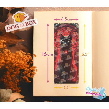 Marque-page Chat noir n.1 - Marque-page transparent fait main | Effet vitrail, cristal | ésotérique