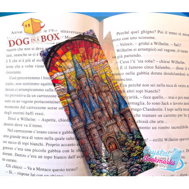 Marque-page Château n.2 - Marque-page transparent fait main | Effet vitrail, cristal | marque-page fantastique