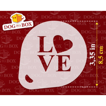 Love stencils n.2 (set of 3) Cappuccino and Coffee cocoa powder decor stencil - Face Painting stencils