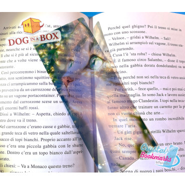Marque-page Chat n.1 - Marque-page transparent fait main | Effet vitrail, cristal | joli marque-page