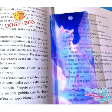 Cat Bookmark n.2 - Handmade Transparent Bookmark | Crystal, Stained Glass Effect | cute bookmark