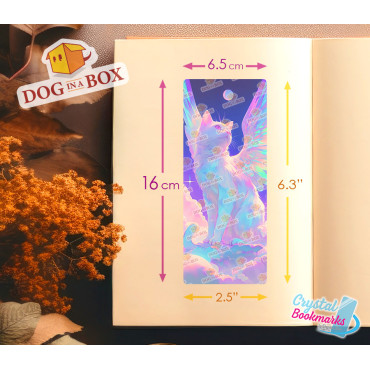 Cat Bookmark n.2 - Handmade Transparent Bookmark | Crystal, Stained Glass Effect | cute bookmark