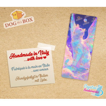 Cat Bookmark n.2 - Handmade Transparent Bookmark | Crystal, Stained Glass Effect | cute bookmark