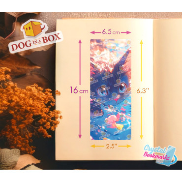 Cat Bookmark n.3 - Handmade Transparent Bookmark | Crystal, Stained Glass Effect | cute bookmark