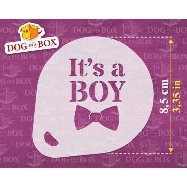 Geschlecht enthüllen Schablonen (3er-Set) Cappuccino und Kaffee Kakaopulver Dekor Schablone - Face Painting Schablonen