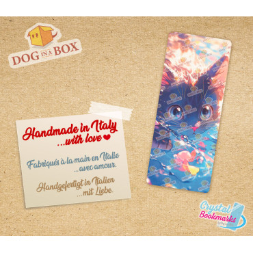 Cat Bookmark n.3 - Handmade Transparent Bookmark | Crystal, Stained Glass Effect | cute bookmark