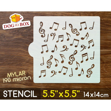 Pochoir Notes de musique...