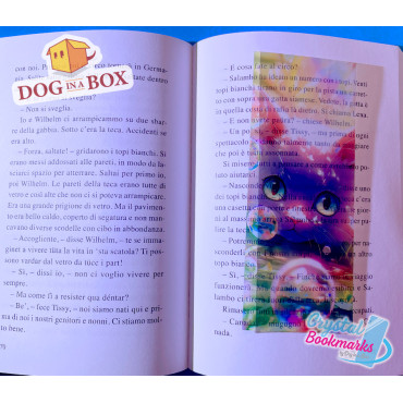 Cat Bookmark n.4 - Handmade Transparent Bookmark | Crystal, Stained Glass Effect | cute bookmark