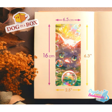 Cat Bookmark n.4 - Handmade Transparent Bookmark | Crystal, Stained Glass Effect | cute bookmark