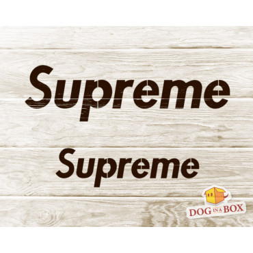 Pochoir logo Supreme n.1 - Pochoir logo de marque de mode pour peindre sur murs, tissus, plastique
