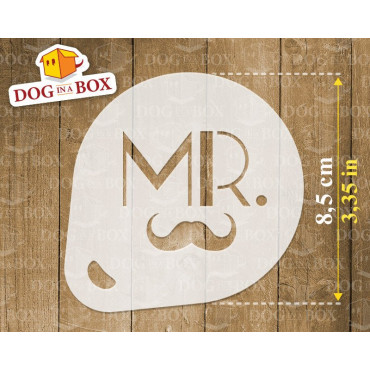 Pochoir Mr & Mrs (lot de 3) pochoir de décoration en poudre de cacao Cappuccino et café - pochoirs de peinture de visage