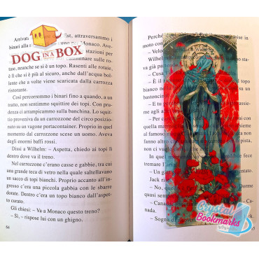 The Death Bookmark n.1 - Handmade Transparent Bookmark | Crystal, Stained Glass Effect | Grim reaper