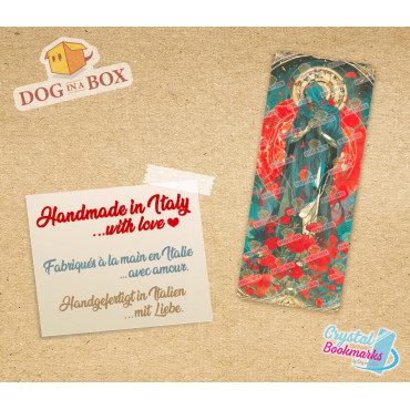 The Death Bookmark n.1 - Handmade Transparent Bookmark | Crystal, Stained Glass Effect | Grim reaper