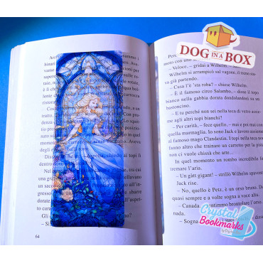 Aurora Lesezeichen Nr. 1 – Handgemachtes transparentes Lesezeichen | Kristall, Buntglas Effekt | Disney Dornröschen