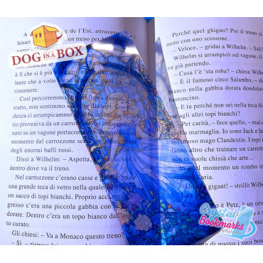 Aurora Bookmark n.1 - Handmade Transparent Bookmark | Crystal, Stained Glass Effect | Disney Sleeping Beauty