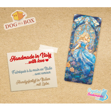 Aurora Bookmark n.1 - Handmade Transparent Bookmark | Crystal, Stained Glass Effect | Disney Sleeping Beauty