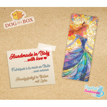 Aurora Bookmark n.2 - Handmade Transparent Bookmark | Crystal, Stained Glass Effect | Disney Sleeping Beauty