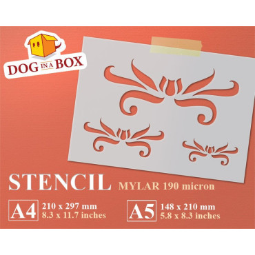 Damask stencil elements n. 7 - Reusable stencil for cake, wedding cakes, wall decors and wood signs