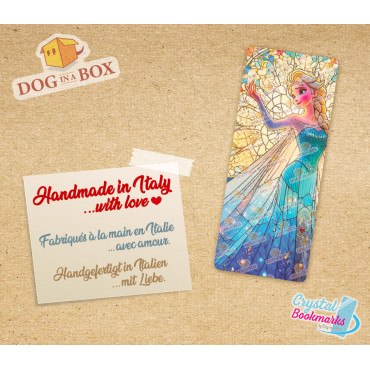 Segnalibro Elsa n.1 - Segnalibro trasparente fatto a mano | Effetto vetro, cristallo | Disney Frozen