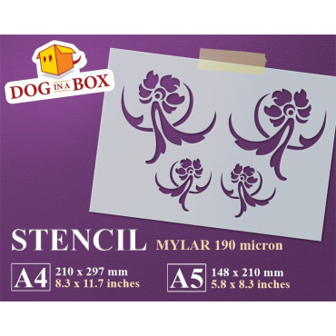 Damastschablonenelemente 6...