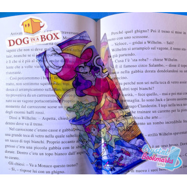 Hook Bookmark n.1 - Handmade Transparent Bookmark | Crystal, Stained Glass Effect | Disney Peter Pan