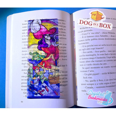 Hook Bookmark n.1 - Handmade Transparent Bookmark | Crystal, Stained Glass Effect | Disney Peter Pan
