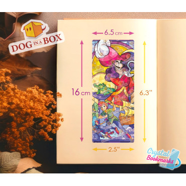 Marque-page Capitaine Crochet n.1 - Marque-page transparent fait main | Effet vitrail, cristal | Disney Peter Pan