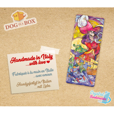 Hook Bookmark n.1 - Handmade Transparent Bookmark | Crystal, Stained Glass Effect | Disney Peter Pan