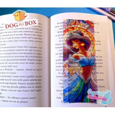 Marque-page Jasmine n.1 - Marque-page transparent fait main | Effet vitrail, cristal | Disney Aladdin