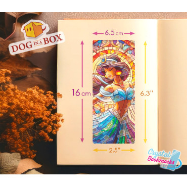 Marque-page Jasmine n.1 - Marque-page transparent fait main | Effet vitrail, cristal | Disney Aladdin