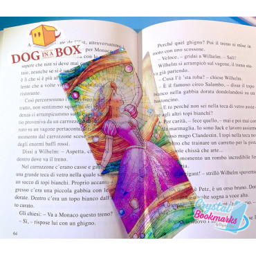 Rapunzel Bookmark n.1 - Handmade Transparent Bookmark | Crystal, Stained Glass Effect | Disney bookmark
