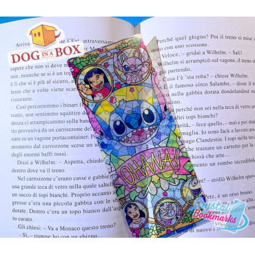 Marque-page Lilo & Stitch n.1 - Marque-page transparent fait main | Effet vitrail, cristal | Marque-page Disney
