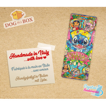 Marque-page Lilo & Stitch n.1 - Marque-page transparent fait main | Effet vitrail, cristal | Marque-page Disney